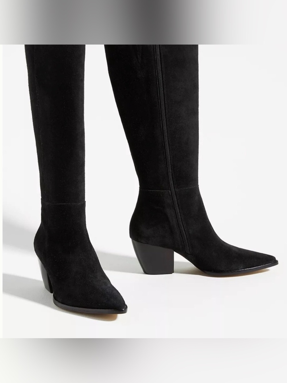 Anthropologie Matisse Truvie Black Suede Boots-Size 6-NIB